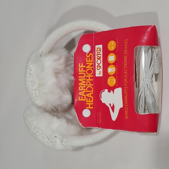 Sporto Headphones Earmuff Headphones By Sporto Faux Fur Wired